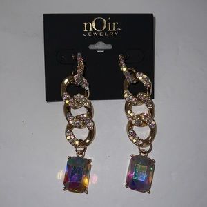 Brand new irradescent noir earrings